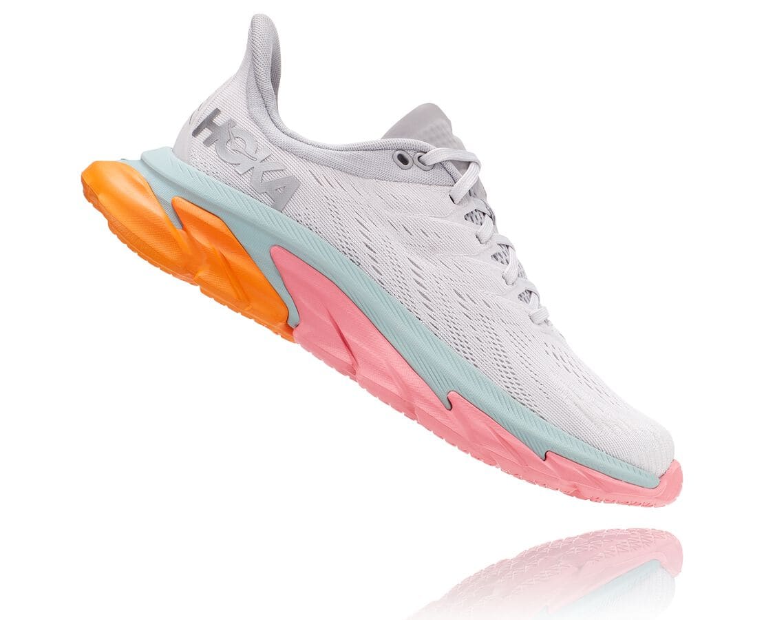 Hoka One One Road Running Shoes UK Outlet - Women's Clifton Edge Grey ...