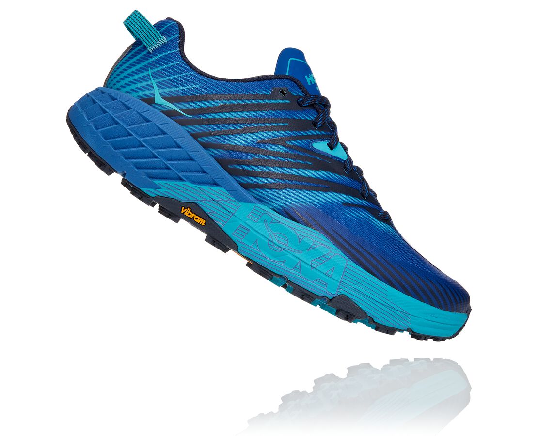 Hoka One One Trail Running Shoes Outlet Store - Men's Speedgoat 4 Blue ...